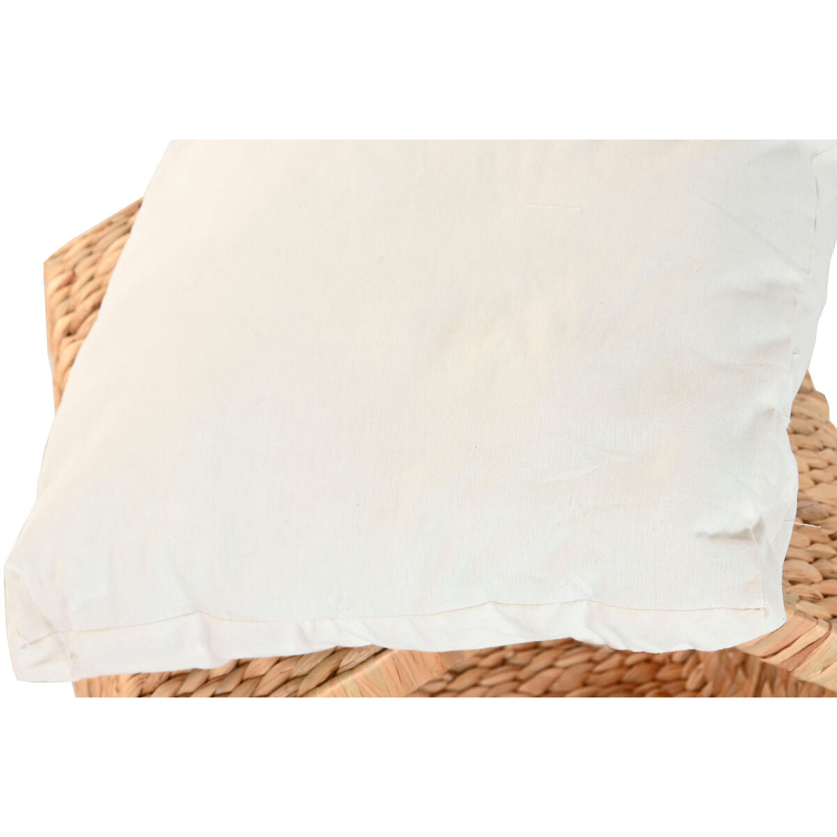 Pet bed Home ESPRIT Cream Natural Metal Water hyacinth 43 x 43 x 46 cm-2