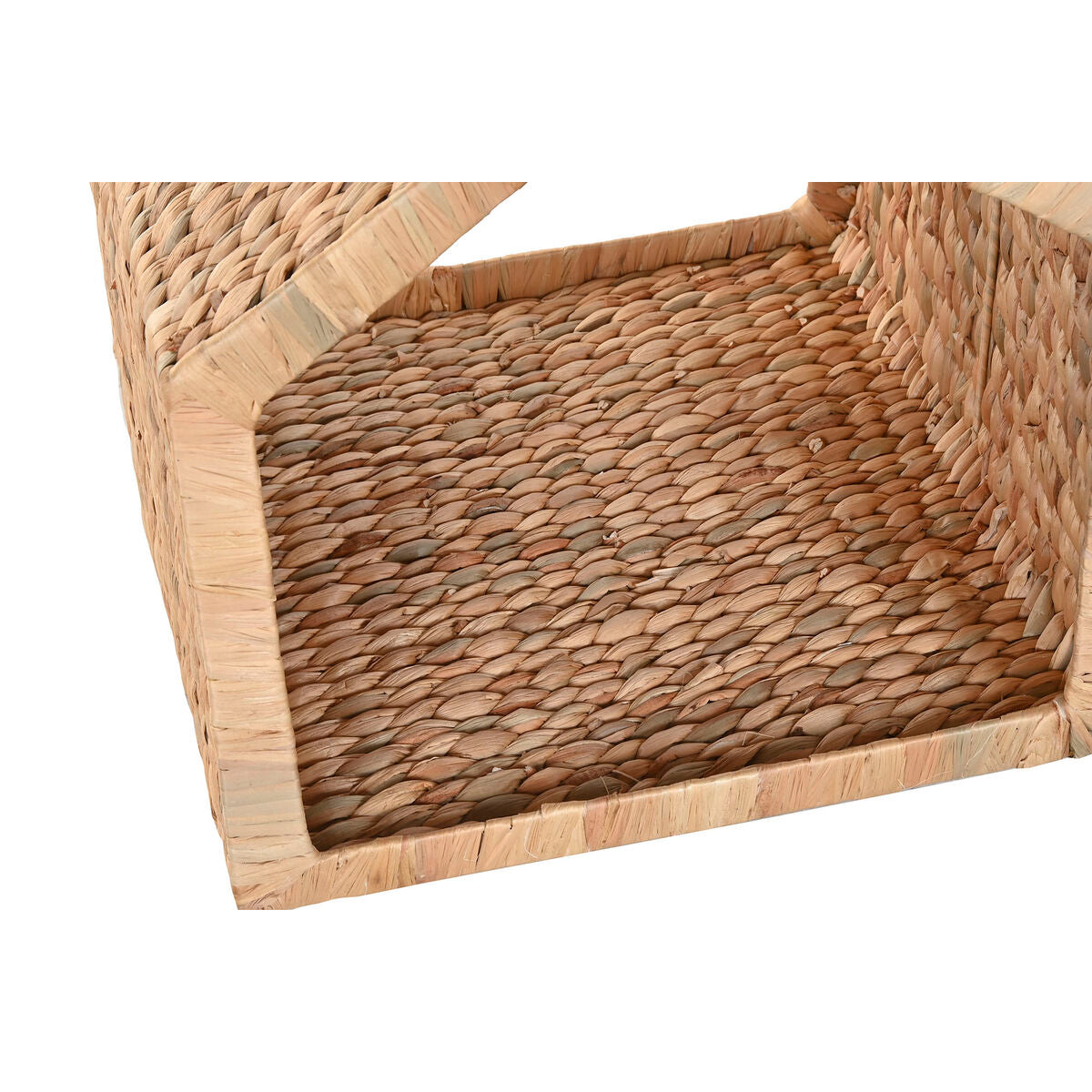 Pet bed Home ESPRIT Cream Natural Metal Water hyacinth 43 x 43 x 46 cm-1