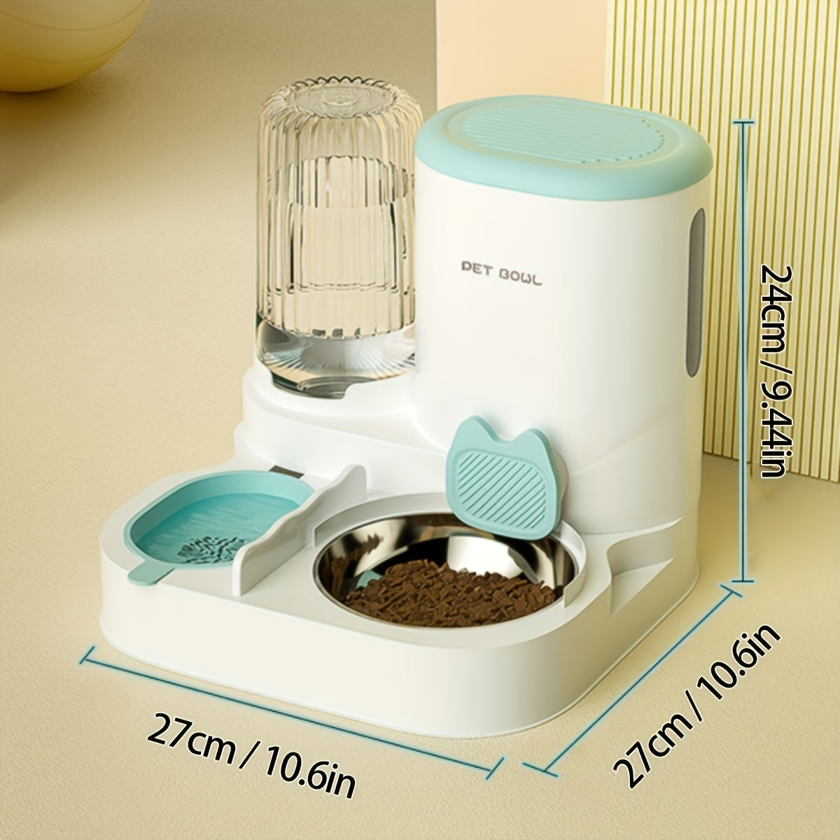TM Cat Feeder & Water Dispenser 2-in-1