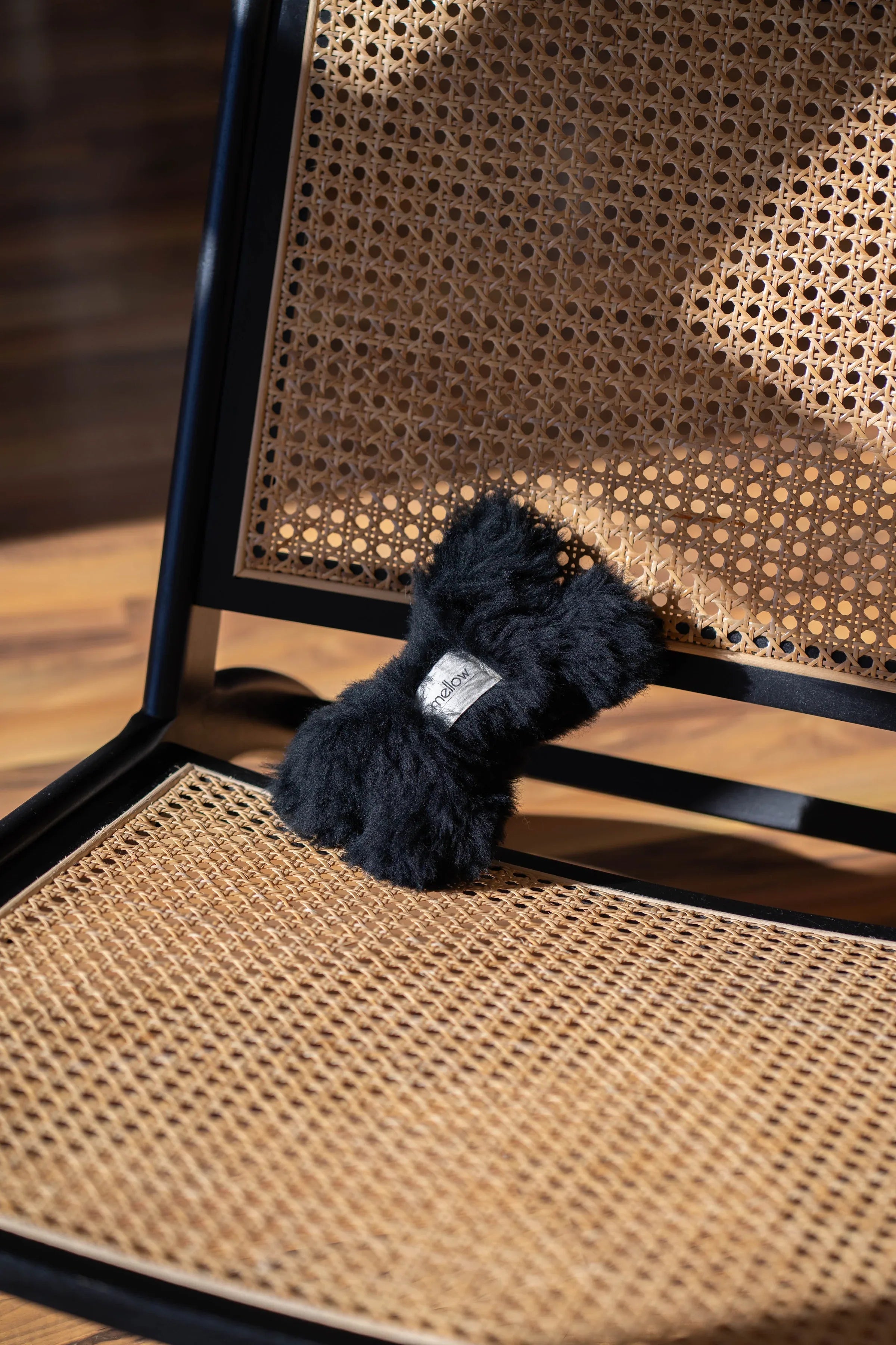 Natural Woolen Dog Toy - Bone - Charcoal-1